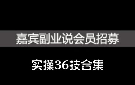 嘉宾副业说实操36技合集，价值1380元鱼涯创客-网创项目资源站-副业项目-创业项目-搞钱项目鱼涯创客