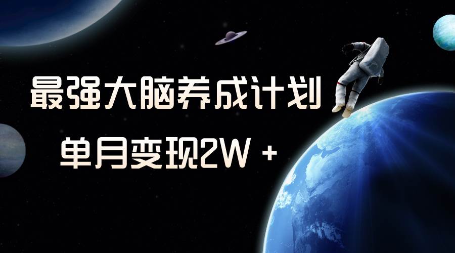 冷门虚拟项目，最强大脑养成计划，一个月变现2W＋鱼涯创客-网创项目资源站-副业项目-创业项目-搞钱项目鱼涯创客
