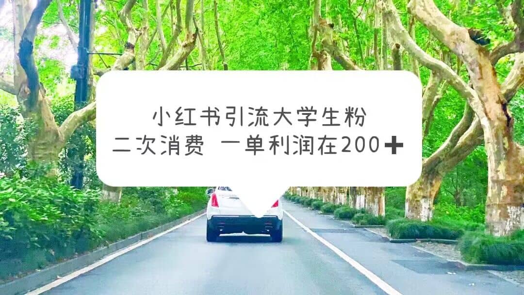 小红书引流大学生粉，变现项目，一单利润在200+（教程+资源）鱼涯创客-网创项目资源站-副业项目-创业项目-搞钱项目鱼涯创客