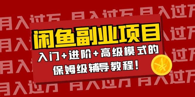 月入过万闲鱼副业项目：入门+进阶+高级模式的保姆级辅导教程鱼涯创客-网创项目资源站-副业项目-创业项目-搞钱项目鱼涯创客