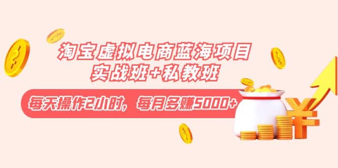 淘宝虚拟电商蓝海项目实战班+私教班鱼涯创客-网创项目资源站-副业项目-创业项目-搞钱项目鱼涯创客