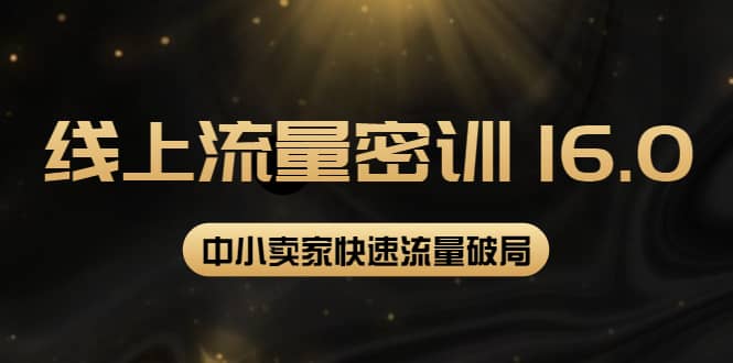 2022秋秋线上流量密训16.0：包含 暴力引流10W+中小卖家流量破局技巧 等等！鱼涯创客-网创项目资源站-副业项目-创业项目-搞钱项目鱼涯创客