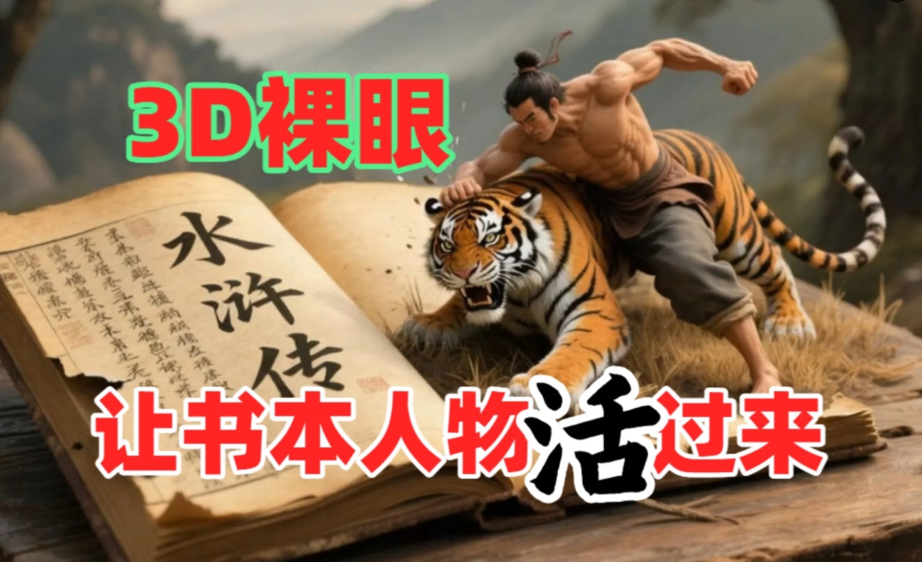 书本人物裸眼3D视频，一条视频收益过千，保姆级教程鱼涯创客-网创项目资源站-副业项目-创业项目-搞钱项目鱼涯创客